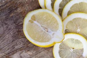 sliced lemon during cooking photo