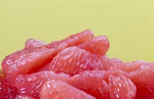 slices of delicious red grapefruit photo