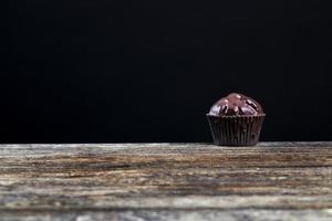 chocolate filling in baking photo