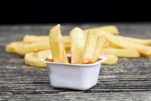 natural deep fried potatoes photo