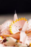 pencil shavings after sharpening photo