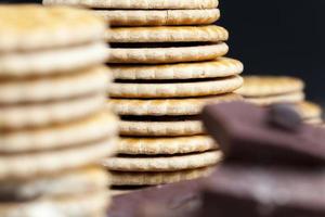 puff pastry with chocolate filling photo