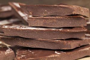 chocolate is broken into a large number of pieces photo