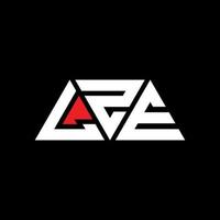 LZE triangle letter logo design with triangle shape. LZE triangle logo design monogram. LZE triangle vector logo template with red color. LZE triangular logo Simple, Elegant, and Luxurious Logo. LZE