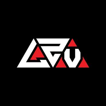 LZV triangle letter logo design with triangle shape. LZV triangle logo design monogram. LZV triangle vector logo template with red color. LZV triangular logo Simple, Elegant, and Luxurious Logo. LZV