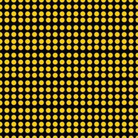 seamless pattern with yellow polka dots on black background vector