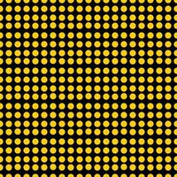 seamless pattern with yellow polka dots on black background vector