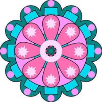 element mandala  flower on white background vector