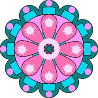 element mandala  flower on white background vector