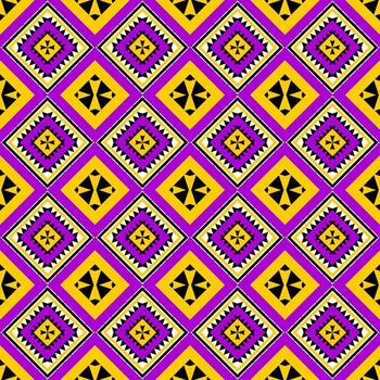 seamless geometric ethnic pattern design for fabric vector