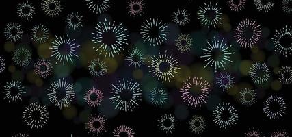 Firework hand drawn icons set. Sun rays images. Vector. vector