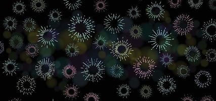 conjunto de iconos dibujados a mano de fuegos artificiales. imágenes de rayos de sol. vector. vector