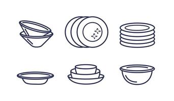 Clean plates icon on white background. Vector. vector