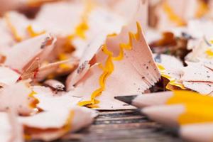 pencil shavings after sharpening photo