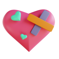 3D illustration love 8 suitable for valentine's day png