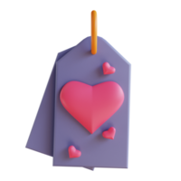 3D illustration love discount suitable for valentine's day png