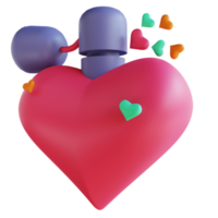 Perfume de amor de ilustración 3d adecuado para el día de san valentín png