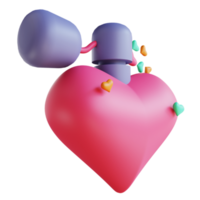 3D illustration love perfume suitable for valentine's day png