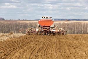 ploughed soil on which cereals are grown photo