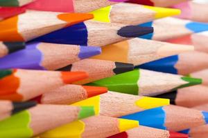 colored wooden pencils photo