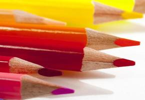 colored wooden pencils photo