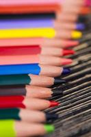 colored wooden pencils photo