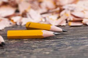 pencil shavings after sharpening photo