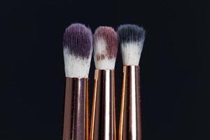 close up of cosmetic brushes for professional work photo