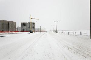 building construction ,  winter photo