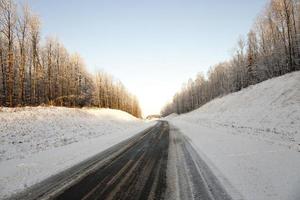 winter road , snow photo