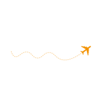 Dashed Line Airplane Route png