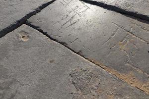 old concrete floors in the construction site photo