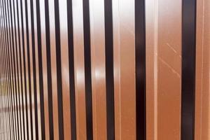 metal fences have a corrugated shape photo