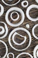 onion cut into rings photo