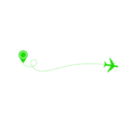 linha tracejada rota de avião com ícone de localização png
