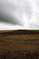 plowed earth in fall photo