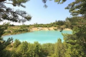 artificial lake . Belarus photo
