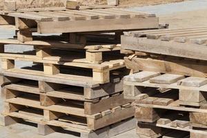 old wooden pallets photo