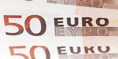 euro, photographed close up photo