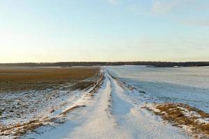 rural road, snow photo