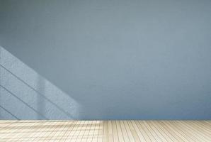 Empty room color wall and decorated with wooden floors. photo