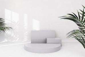 Product presentation podium with a white background. photo