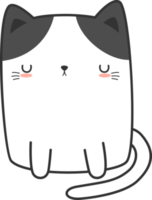 elemento de sono de gato fofo png