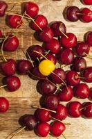 juicy and ripe cherries photo