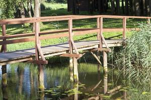 old wooden bridge photo