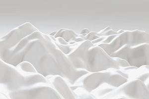 Abstract white cloth or liquid wave or wavy folds of grunge silk texture on white background, abstract blurred background. 3d rendering. photo