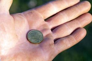 euro fotografiado de cerca foto