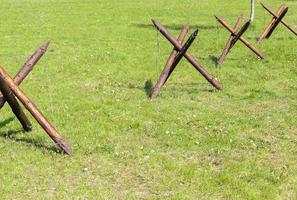 Barbed wire fence photo