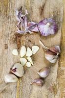 cloves of ripe garlic photo