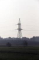 High-voltage power poles photo